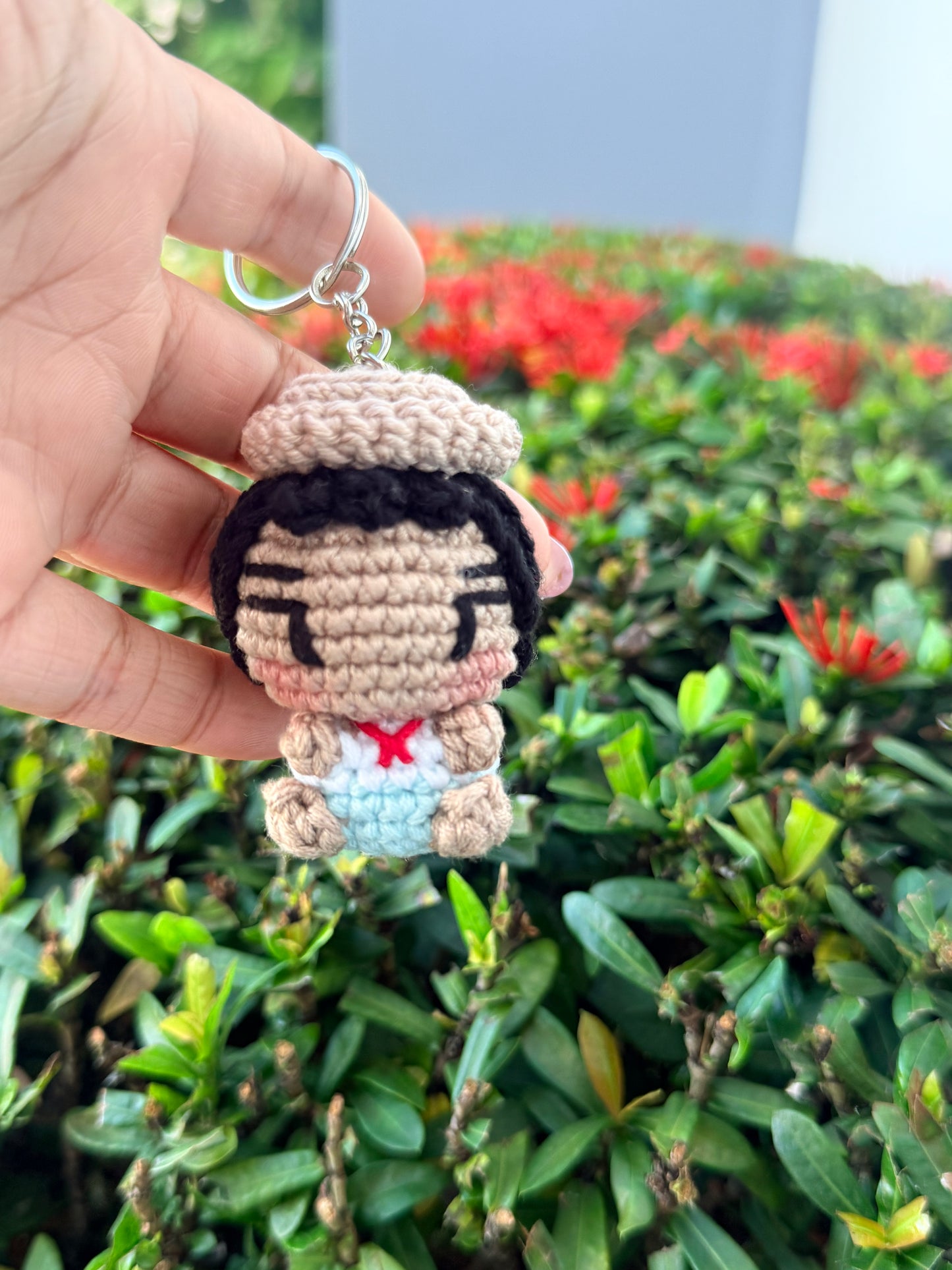 Puerto Rico Keychain Crochet | Llavero jíbaro boricua hecho a mano, souvenir gift (boy, girl or couple)