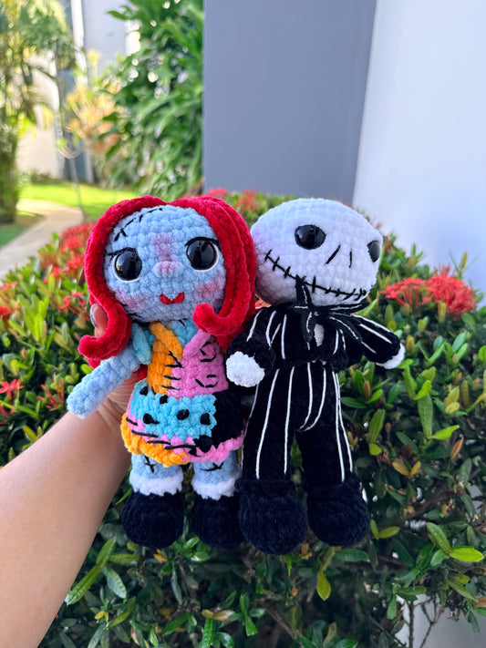 Set de Peluches Pareja Enamorada de Halloween | Amigurumi Hecho a Mano