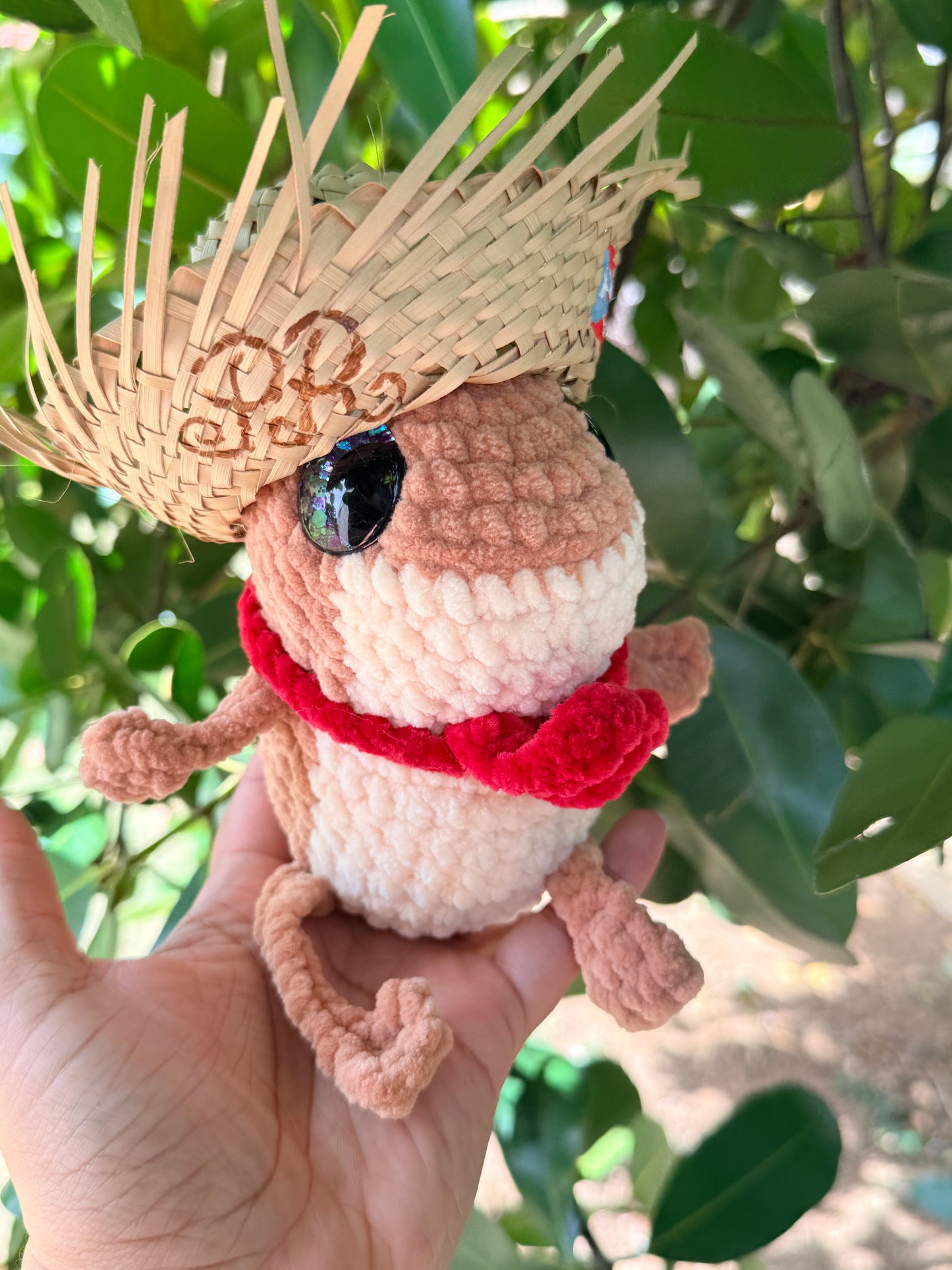 Coquí Boricua en Crochet con Pava y Pañuelo | Amigurumi Hecho a Mano