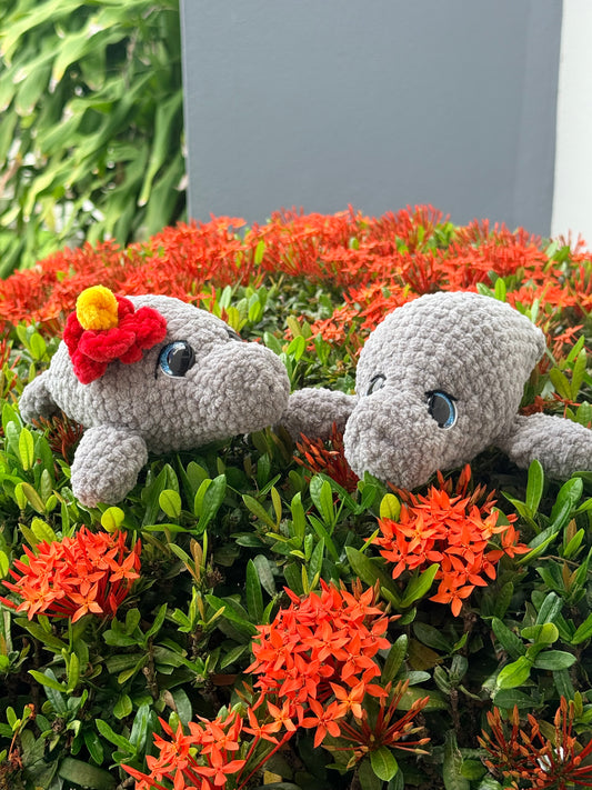Peluche Manatí Amigurumi en Crochet | Manatí del Caribe Tejido