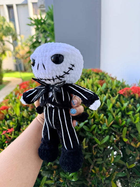 Peluche Tejido Rey Esqueleto de Halloween | Amigurumi Hecho a Mano