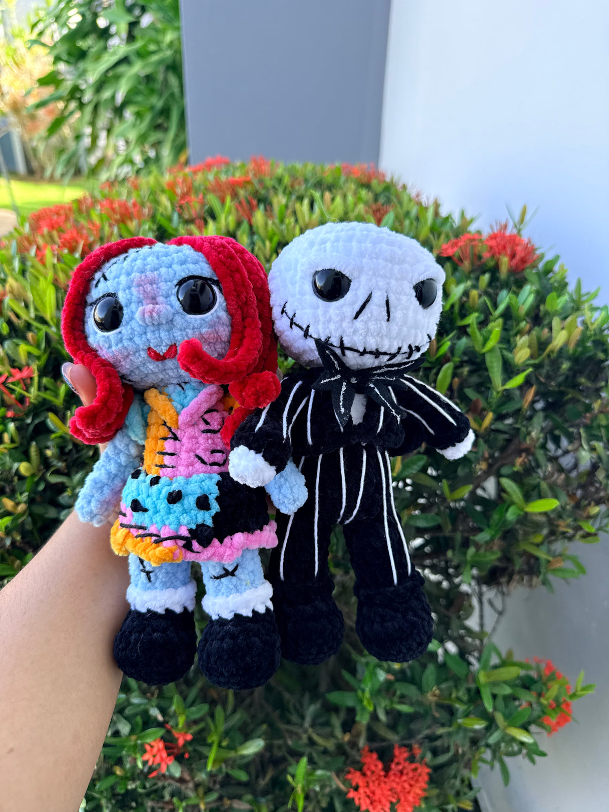 Set de Peluches Pareja Enamorada de Halloween | Amigurumi Hecho a Mano